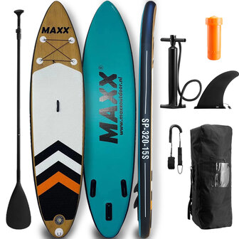 Maxxoutdoor SUP Board Ladoga Wood &amp; Blue Edition - 320cm