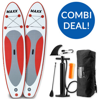 Combi Deal! - Maxxoutdoor Supboard Garda Red Edition 2x - Opblaasbaar - 300cm